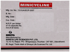 Minicycline Capsule 10